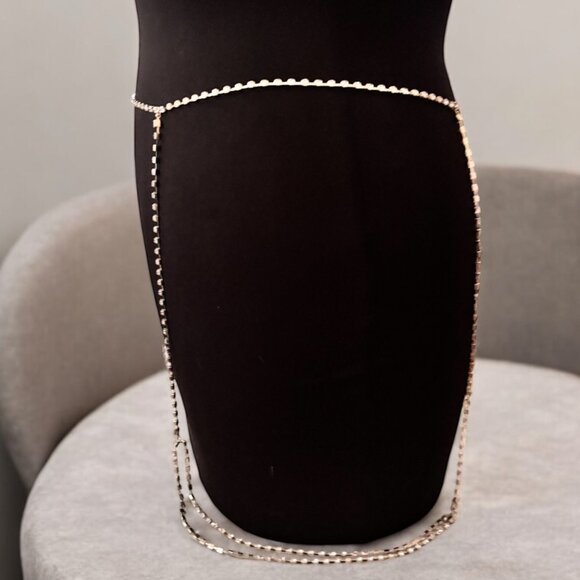 Crystal Thigh Leg Body Chain - Picture 4 of 7